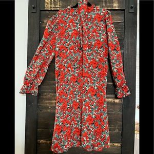• Red Floral Dress •